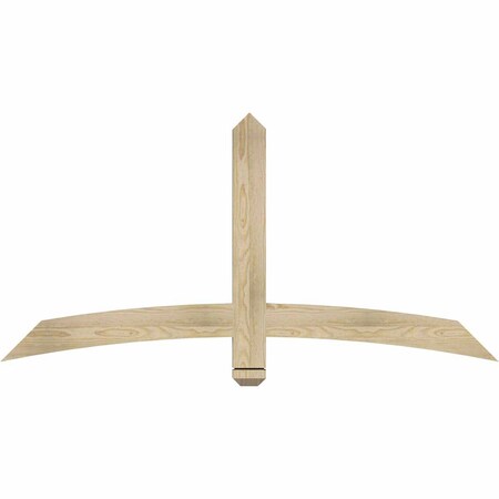 Ekena Millwork Bellingham Rough Sawn Timber Gable Bracket, Douglas Fir, 60"W x 30"H x 2"D x 4"F, 12/12 Pitch GBW060X30X0204BEL00RDF
